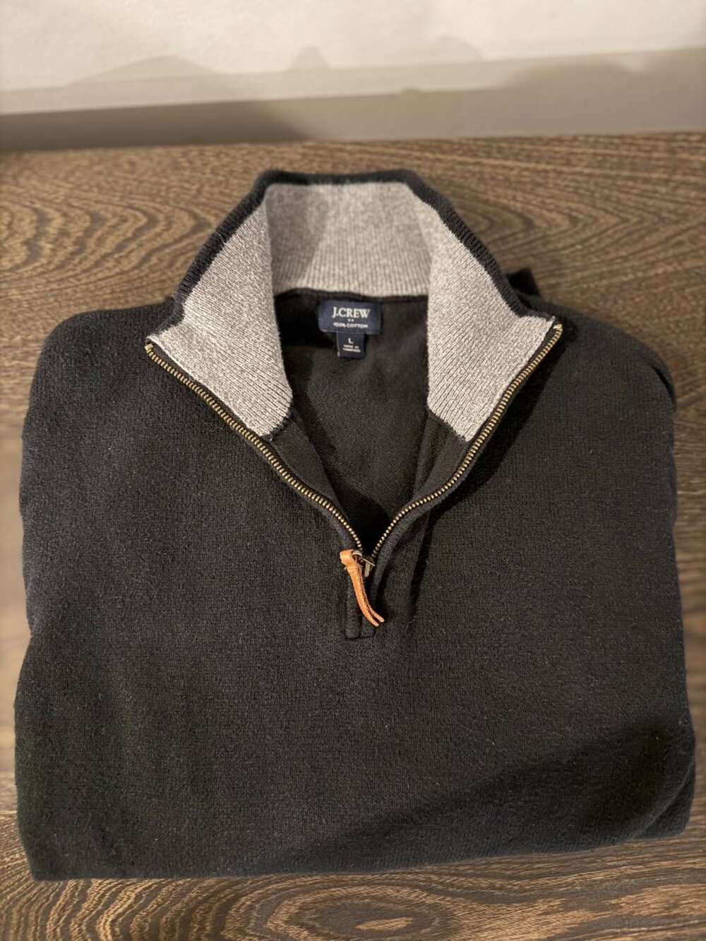 Men's black quarter zip sweater
